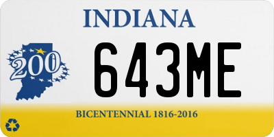 IN license plate 643ME
