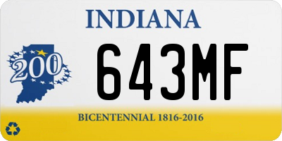 IN license plate 643MF