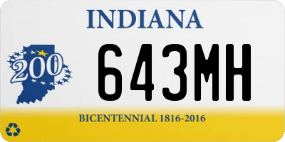 IN license plate 643MH