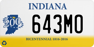 IN license plate 643MO