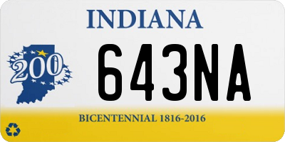 IN license plate 643NA