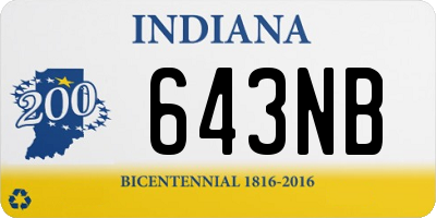 IN license plate 643NB