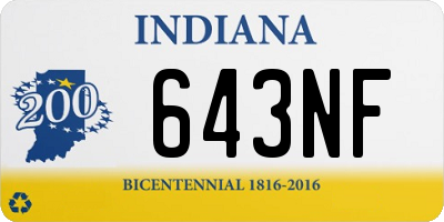 IN license plate 643NF