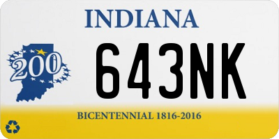 IN license plate 643NK