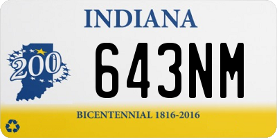 IN license plate 643NM