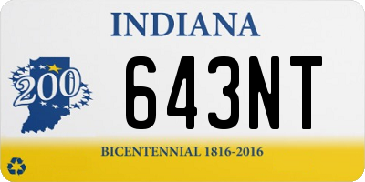 IN license plate 643NT