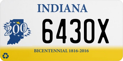 IN license plate 643OX