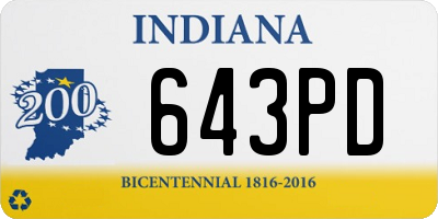 IN license plate 643PD