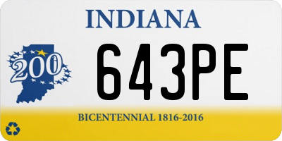 IN license plate 643PE