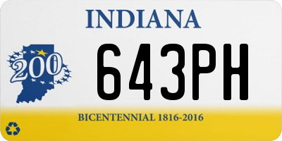 IN license plate 643PH