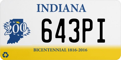 IN license plate 643PI