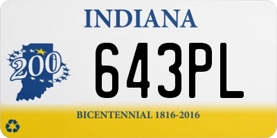 IN license plate 643PL