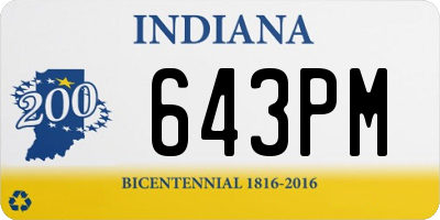 IN license plate 643PM