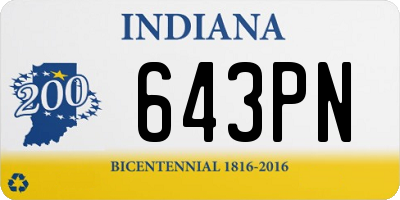 IN license plate 643PN