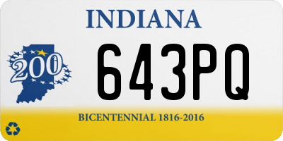 IN license plate 643PQ