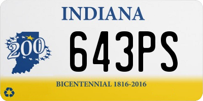 IN license plate 643PS