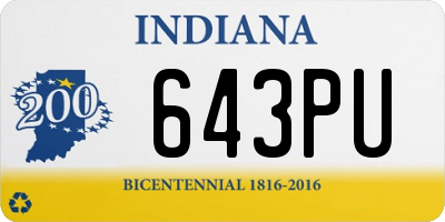 IN license plate 643PU