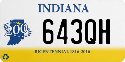 IN license plate 643QH