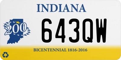 IN license plate 643QW