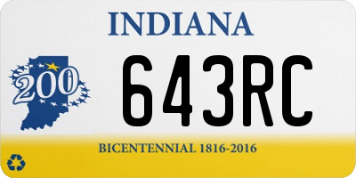 IN license plate 643RC