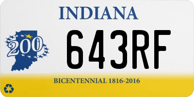 IN license plate 643RF