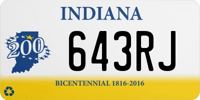 IN license plate 643RJ