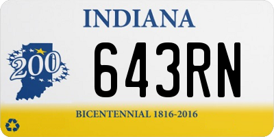 IN license plate 643RN