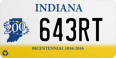 IN license plate 643RT