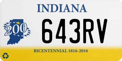 IN license plate 643RV