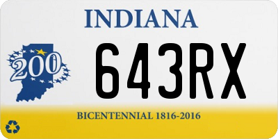 IN license plate 643RX