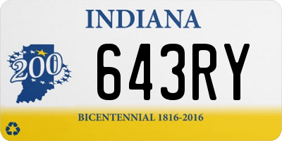 IN license plate 643RY