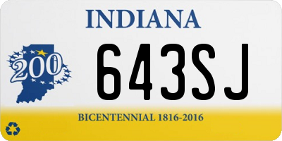 IN license plate 643SJ