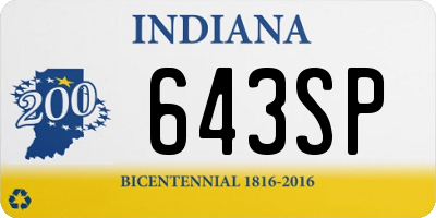 IN license plate 643SP