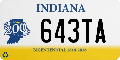 IN license plate 643TA