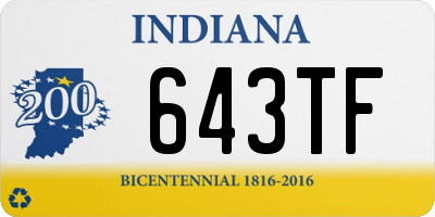 IN license plate 643TF