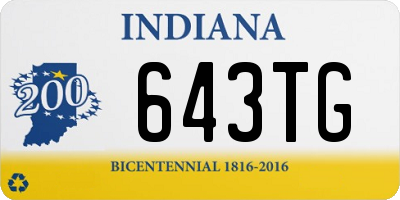 IN license plate 643TG