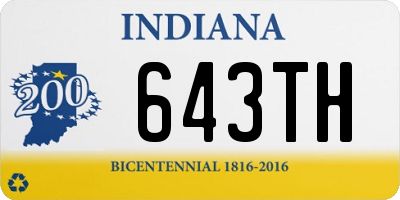 IN license plate 643TH