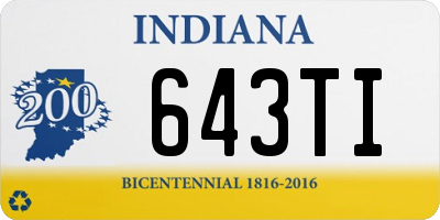 IN license plate 643TI