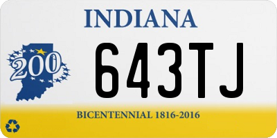 IN license plate 643TJ