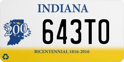 IN license plate 643TO