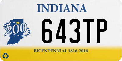 IN license plate 643TP