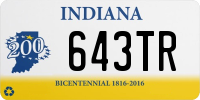 IN license plate 643TR