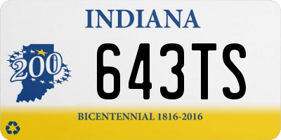 IN license plate 643TS