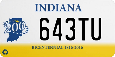 IN license plate 643TU