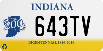 IN license plate 643TV