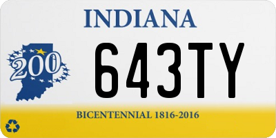 IN license plate 643TY