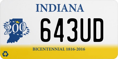 IN license plate 643UD