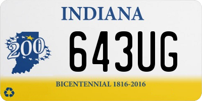 IN license plate 643UG