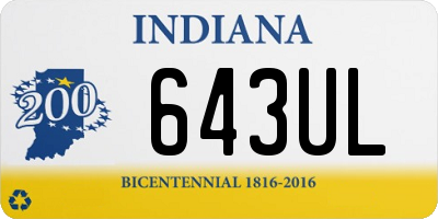 IN license plate 643UL