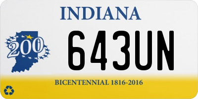 IN license plate 643UN